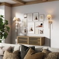 thumbnail image 2 of Nathan James Millie Plug-in Wall Sconce, Wall Mounted Bedside Reading Lamp with Cotton Shade and Brass Back Plate, 2 of 7