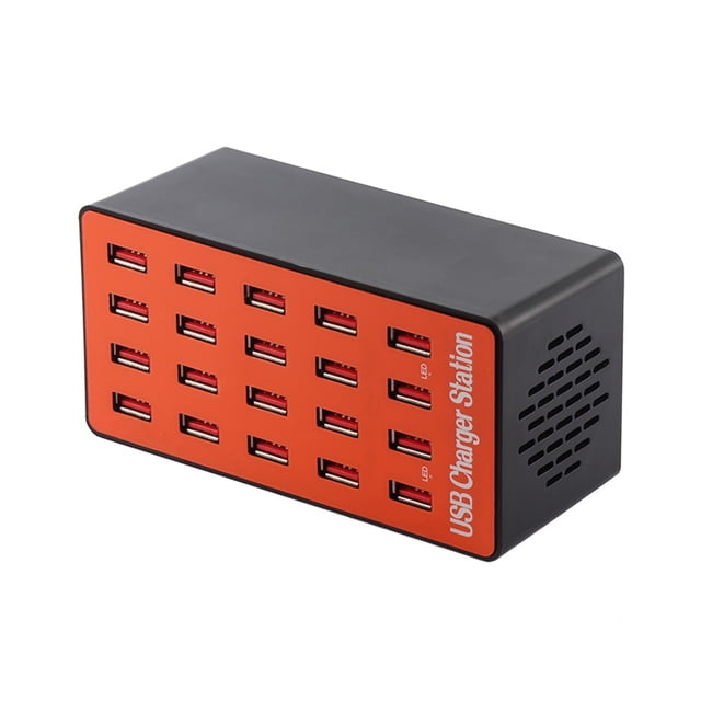 USB Charger USB Charging Station,Charging Station For Multiple Devices Fast Charge With LCD Screen Digital Display For Phone Tablets Smartphones ,Easy to Use