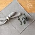 thumbnail image 6 of over&back Set of 4 Woven Chambray Placemats - Colorful Dining Table Mat - 100% Cotton - Machine Washable - Kitchen and Home Decor - Grey - 14" L X 20" W, 6 of 8
