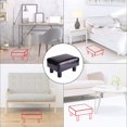 thumbnail image 6 of Modern Small Faux PU Leather Footstool Ottoman Footrest Stool Seat Chair Foot Stool,Black, 6 of 11