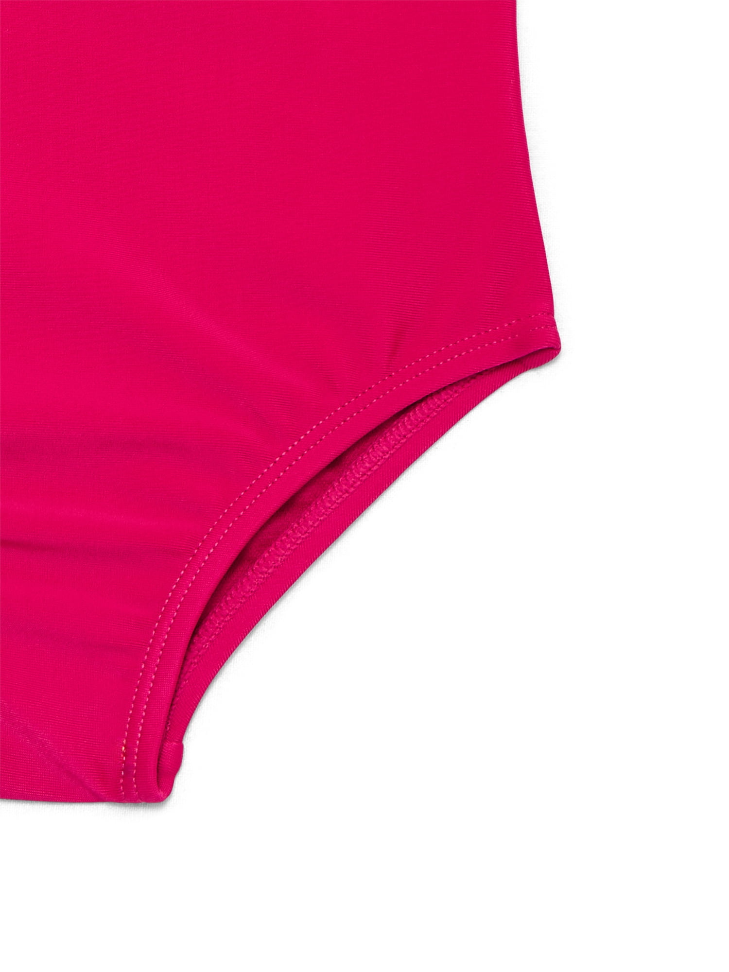 Wonder Nation Toddler Girls One Piece Swimsuit with Flower Appliques, Sizes 12M-5T