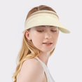 thumbnail image 6 of Womens Sun Visor Hat Straw Sun Visors for Women Summer Packable Ponytail Beach Hats for Women Travel UPF 50+, 6 of 6