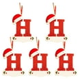 thumbnail image 1 of LSLJS 5Pcs Christmas Ornaments 26 Letters Christmas Decorations Hanging Gifts for Christmas Tree, Decorative Hanging Xmas Alphabet Letters for Christmas Tree DIY Crafts (Christmas Hat Style), 1 of 5