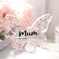 thumbnail image 2 of Regalos para mamá, los mejores regalos de cumpleaños para mamá, regalo de Navidad o del Día de la Madre para mamá, hermosa placa de acrílico en forma de mariposa, regalos pensativos para mamá de Da, 2 of 5