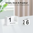 thumbnail image 5 of Neighborly Nook Wooden Block Calendar for Desk, Small Size Daily Desktop Perpetual Desk Calendar, Cute Date Display Desk Accessories for Home Office Decor, Teacher, Classroom, Reusable Yearly, White, 5 of 14