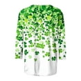 thumbnail image 5 of Saint Patricks Day Shirt Funny,Womens White Tunic Tops Dressy Casual Women Blouses Elegant Casual Petite Short Sleeve Shirts for Women Work, 5 of 5