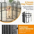 thumbnail image 5 of Demi Bonn 8-Panels Dog Playpen Outdoor 31"x40" Dog Pen Large Indoor Metal Puppy Pet Playpen for Small Dogs Run Fence / Iron Pet Dog Playpen, Black, 5 of 7