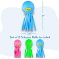 thumbnail image 3 of ArtCreativity Octopus Bath Toy for Toddlers Pool Toys & Floats Ages 3+ - Set of 3 Octopus Water Balls Bath Toys, Multicolor, 3 of 6