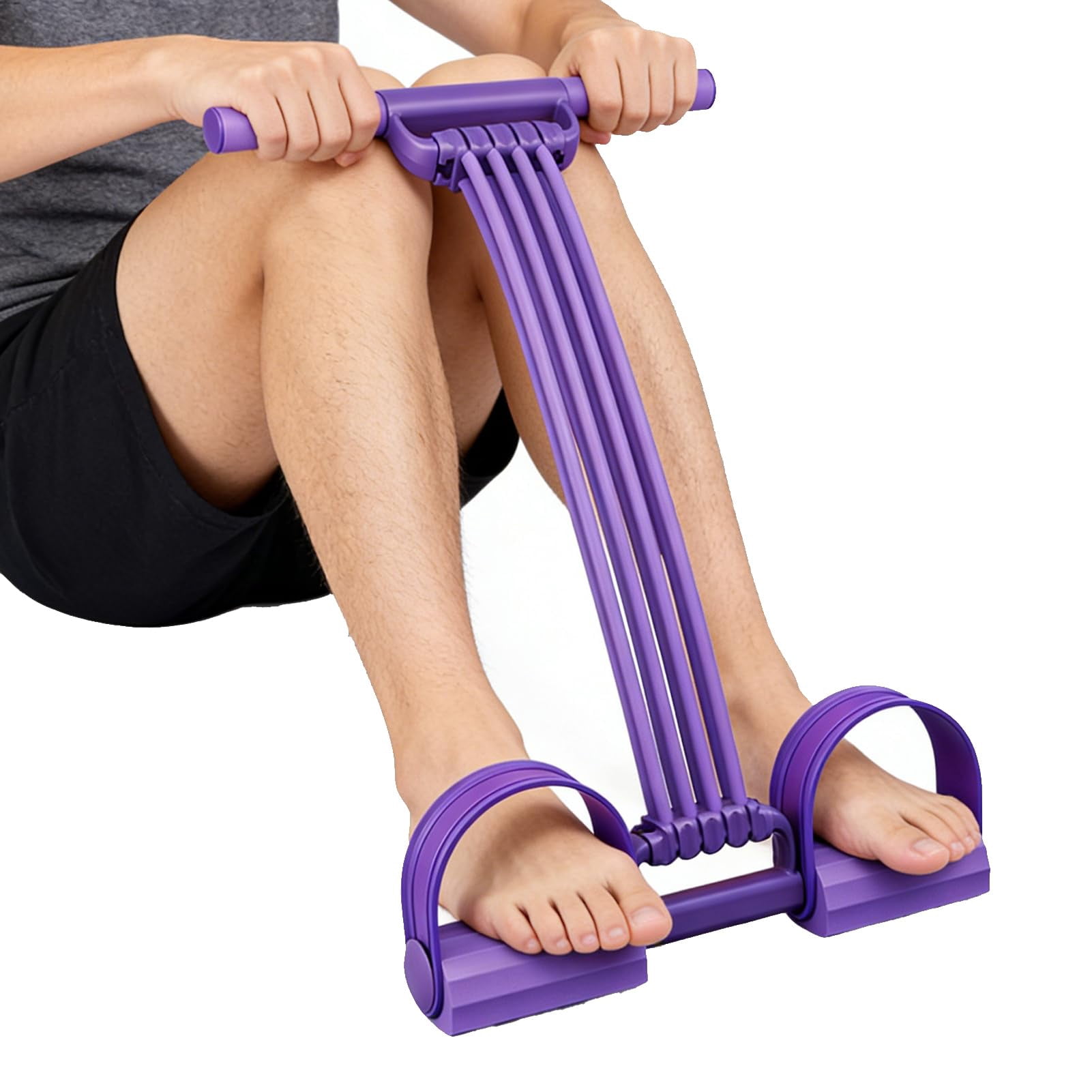 Pedal Resistance Bands with Handles, Elastic Pull Rope Fitness, Multifunction Yoga Resistance Band, Portable Home Gym Alternative