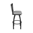 thumbnail image 4 of 870 Hadleigh 30" Swivel Bar Stool with Black Wrinkle Finish and Canter Folkstone Grey Seat and Back, 4 of 5