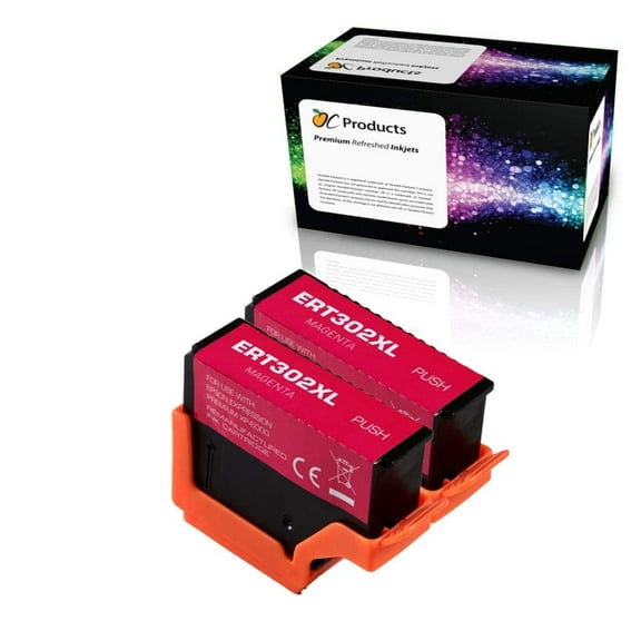 OCProducts Compatible Replacement for Epson 302 302XL Magenta Ink Cartridge for Expression Premium XP-6000 XP-6100 (2 Pack)