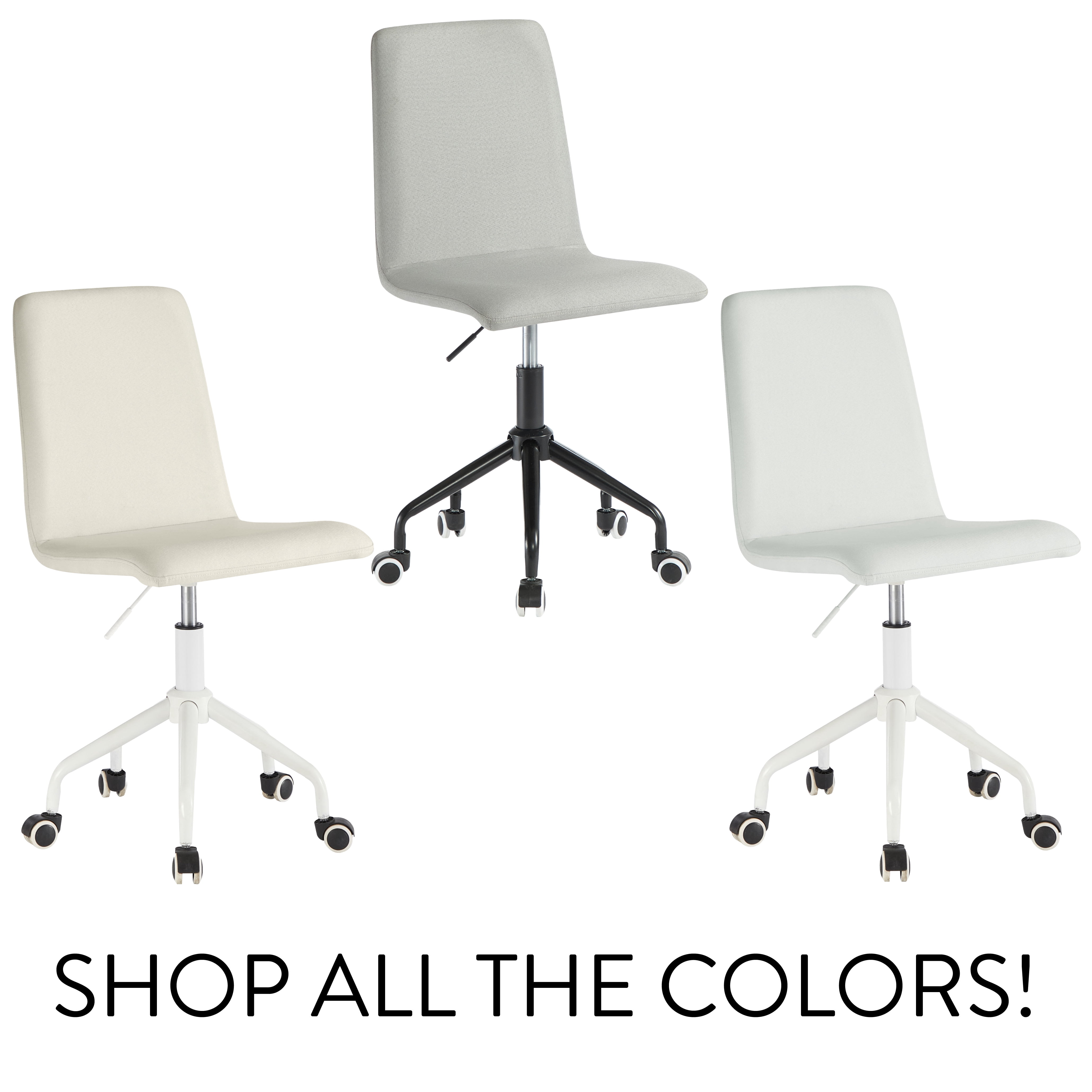 Urban Shop Rolling Linen Swivel Chair, Various Colors Available
