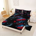 thumbnail image 2 of Erosebridal Red Racing Car Kids Queen Sheet Sets, Extreme Sport Bed Set, 4pcs, 2 of 5