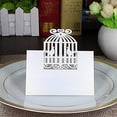 thumbnail image 4 of OULII 50Pcs Wedding Stationery Cage Shape Place Name Cards For Elegant Weddings, 4 of 5