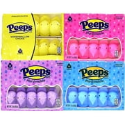 Easter Peeps Marshmallow Chicks Variety Pack, Pack of 4, 3 Ounces per Pack