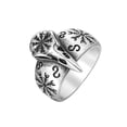 thumbnail image 2 of Personalized Vintage Viking Eagle Men's Titanium Steel Ring, 2 of 4