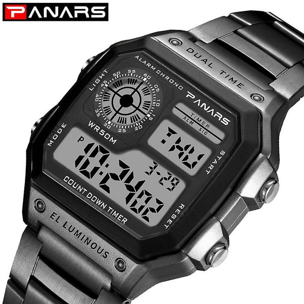 Waterproof Dual Time Personality Men s Multi Function Led