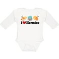 thumbnail image 3 of Inktastic I Heart Hermit Crabs Boys or Girls Long Sleeve Baby Bodysuit, 3 of 5
