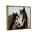 thumbnail image 3 of Stupell Industries Brown Horse Pair Portrait Animals & Insects Painting Gold Floater Framed Art Print Wall Art, 21 x 17, 3 of 9