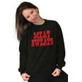 thumbnail image 4 of Meat Sweats Foodie Steak Bacon Eating Unisex Plus Fleece Graphic Sweatshirt Brisco Brands 2X, 4 of 5