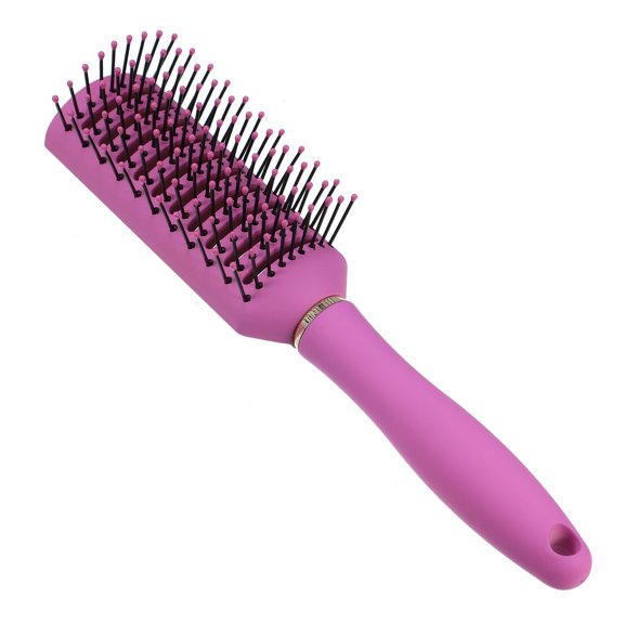 Unique Bargains Vent Hair Brush Detangling Brush for Women and Men for Curly Wavy Rose Red