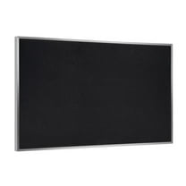 Maklaine 3' x 4' Rubber Bulletin Board with Aluminum Frame in Black