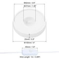 thumbnail image 2 of Unique Bargains 4' Wooden LED Light Base Light Display Base Stand for 3D Crystal Glass Aroma Stone, White, Colorful Light, 2 of 6