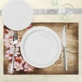thumbnail image 3 of Ambesonne Floral Place Mats Set of 4, Spring Blossom Orchard, Standard Size, Sand Brown Pale Pink, 3 of 6