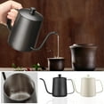 thumbnail image 5 of ZZkhGo Stainless Steel Hand Drip Coffee Pot 600ml Long Spout Kettle Gooseneck Pour Over Brewer for Travel Home White, 5 of 5