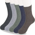 thumbnail image 5 of Fgnfyis 5 Pairs Of Womens Socks Winter Casual Warm Thermal Mid-Calf Comfort Socks with for Cold Weather Blue One Size, 5 of 8