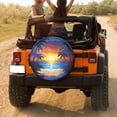 thumbnail image 3 of KAKALAD Silhouette Of Palm Trees Spare Tire Cover Universal Vehicle Accessories Buckle Car Tools 16”in, 3 of 6