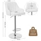 thumbnail image 2 of Juego de 2 taburetes de bar VECELO, ajustables, giratorios, blancos, de poliuretano, 2 of 7