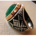 thumbnail image 3 of Green Onyx Mans Ring, Natural Green Onyx, December Birthstone, Silver Jewelry, 925 Silver Ring, Birthday Gift, Heavy Mens Ring, Arabic Design, Ottoman Style Ring, Christmas, Turkey Mens Signet Ring, 3 of 6