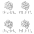 thumbnail image 4 of 1:50 White Figures Architectural Human Scale HO Plastic Peoples,40 Pieces, 4 of 8