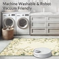 thumbnail image 5 of ODIKA 4'x6' Machine Washable Non-Slip Area Rug, Trellis Bloom Cream Floral on Natural High Traffic Rug, Ivory, 267522, 5 of 5