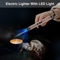 thumbnail image 2 of ARECTECH Electric Lighter, Rechargeable USB, Windproof, Long Gill, Ceramic, Modern, Gold, 2 of 7