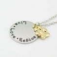 thumbnail image 2 of Pet Lover Dog Paw Necklace or Keychain "Live · Love · Rescue", 2 of 2
