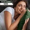 thumbnail image 4 of 22" x 22" Throw Pillow - Ramona Green: 2 PCS / 4 Sided. Luxurious Premium Down Alternative Fill w/ Reversible Cover Microsuede/Microplush Fabric. Forever Fluffy, Beautiful & Supportive. Soft & Comfy, 4 of 9