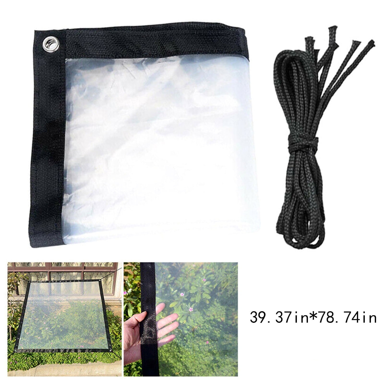 Summercome Clear Tarps, 3.28x3.28ft Tarp with Grommets