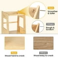 thumbnail image 6 of Adjustable Height Learning Stool for Kids, Toddler Stool Tower, Wood Kitchen Helper Step Stool with Non-Slip Mat, Safety Wooden Children Stepping Stool for Counter & Bathroom Sink, Beige, 6 of 9