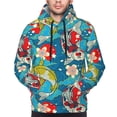 thumbnail image 2 of Bingfone Japanese Koi Men's Drawstring Hoodie Long Sleeve Pocket Sweatshirts-X-Large, 2 of 6