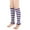 Purple, variant on Winter Striped Knitted Leg Warmers Soft Warm Boot Socks for Daily Wear Black One Size