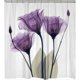 thumbnail image 1 of 3d Bathroom Shower Curtain With 12 Hooks Mildew Resistant Waterproof Shower Curtain Purple, 1 of 4