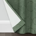 thumbnail image 3 of Eclipse Meridian Geometric 100% Blackout Thermaback Grommet 42 x 63 Window Curtain Panel, 1 Panel, Sage, 3 of 5