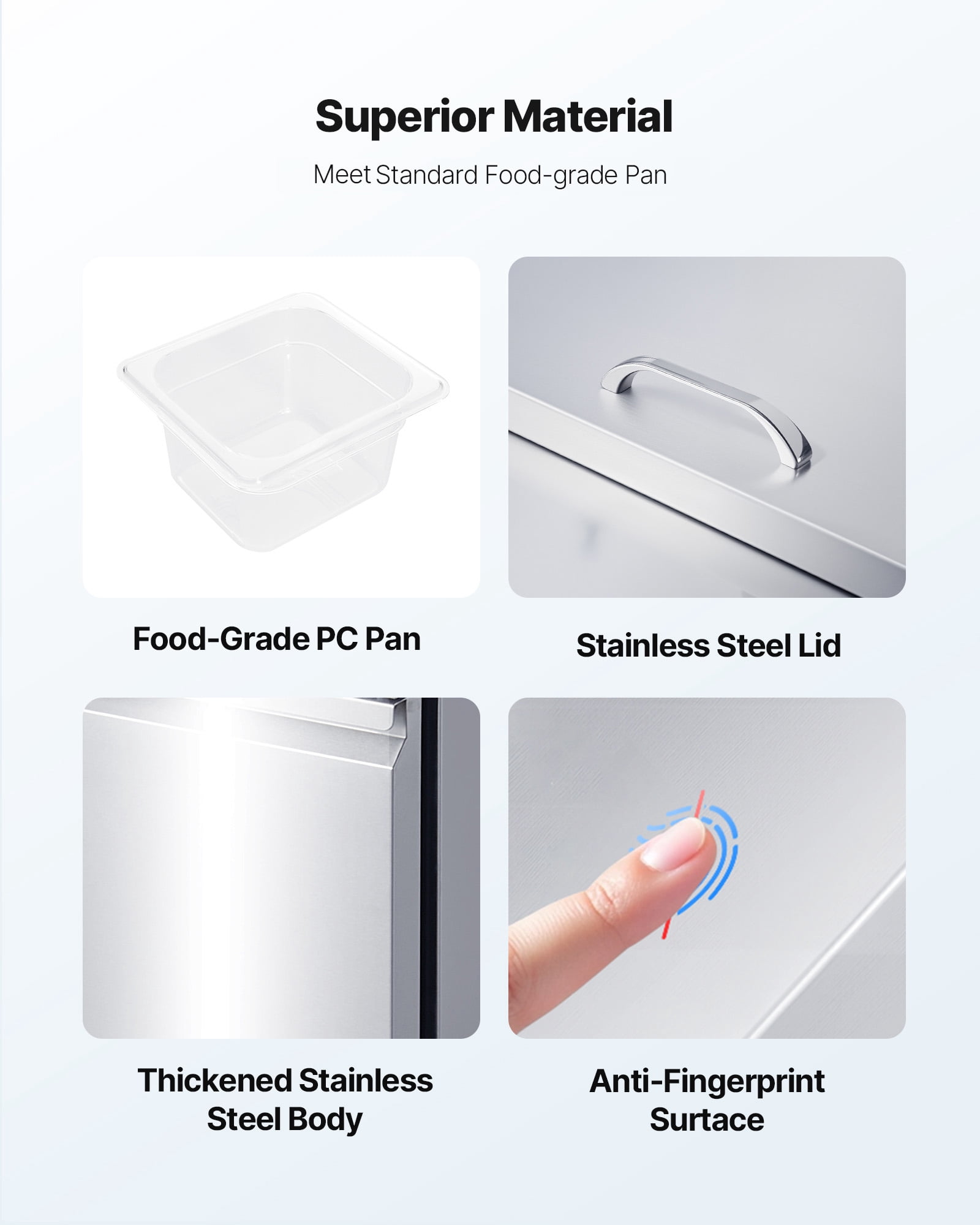 VEVOR 48" W Commercial Refrigerator, 12.5 Cubic Feet Sandwich Prep Refrigerator Table, Ultra Top Food Prep Refrigerator with 12 Pans & Cutting Boards