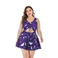 thumbnail image 1 of Women Plus Size Purple Swimwear One Piece Pin up Tankini Swimwear, 1 of 4