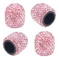 thumbnail image 1 of Sikawai Pink Bling Tapas De Vástago De Válvula Brillantes Hechas A Mano Cry-Stal Rhine-Stone Tapas Universales Para Válvulas De Neumáticos De Automóviles Tapas De Ruedas Cromadas Atractivos Accesorios, 1 of 5