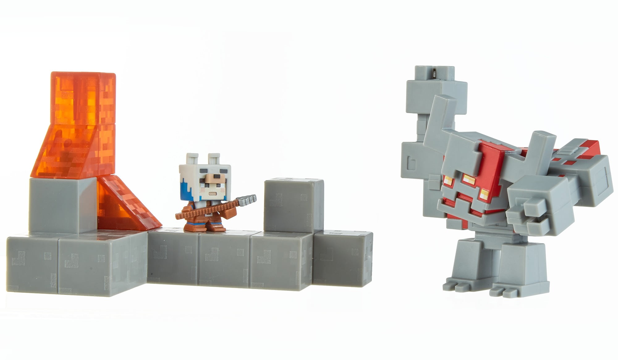 Minecraft Dungeons Mini Battle Box with Redstone Monstrosity, Valorie Character and Lava Set Piece