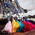 thumbnail image 6 of AYYUFE Boho Women Colorful Beads Butterfly Stone Tassel Pendant Sweater Chain Necklace, 6 of 8