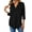 Black, variant on Nlife Women V Neck Solid Color Half Sleeve Tunics Top